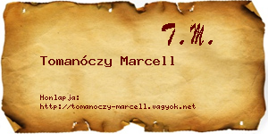 Tomanóczy Marcell névjegykártya