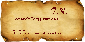 Tomanóczy Marcell névjegykártya